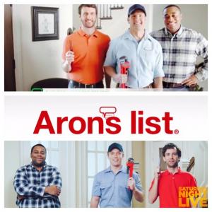 SNL Parody- Aron's List / Angie's List. Saturday Night live ep. 41 Host- Elizabeth Banks