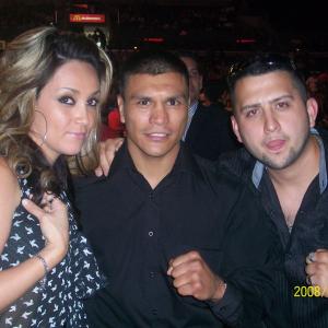 Thomas and Lorena Rivas and Ponce Deleon at the Ortiz v.s. Lopez Fight in LA