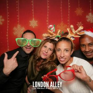 London Alley Holiday Party with Natasha Pierson Producer Michelle Larkin and Isaac Rice from DNA Productions