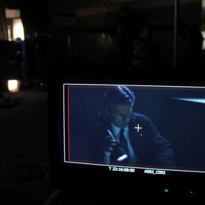 Paul D Morgan on the directors monitor From set pictures