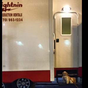 Had a special visitor knock on my trailer door on the set of GOLD