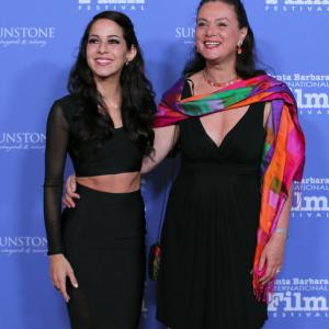 Paola Baldion (L) with Florence Jaugey. SBIFF, 2015.
