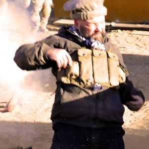 Hugh Daly as Foreign fighterbeing gunned down by American Special Operations soldiers in a soon to be released untitled project