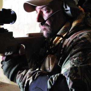 British SAS sniper for ITT night vision advertising campaign.