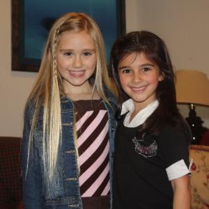 Emily and Lauren Boles on the set of Days of Our Lives Jan 31 2011