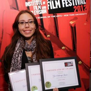 GABI picked up Best Screenwriting, Best Directing, and 2nd Film prize at New York Universitys First Run Film Festival 2012.