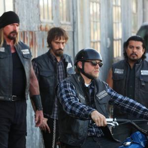 Still of Charlie Hunnam Jacob Vargas Niko Nicotera and Rusty Coones in Sons of Anarchy 2008