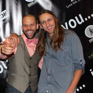 Director Lukas Colombo posing with Actor Brandon Byrd at the Feature Film Premiere of I Love You