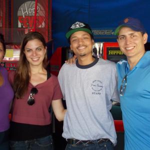 Dolores Rivera, Julianna Gelinas ( Georgie ), Joshua Rivera ( Danny )& Matthew Bonifacio ( Jonathan ) on set of 