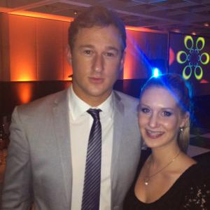 James Pratt with Emily Whitechurch at Channel Nine Gold Week event