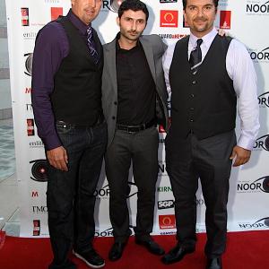 Nazo Bravo, Kurt Schmaljohn, and Stephen Sepher at Noor Film Festival