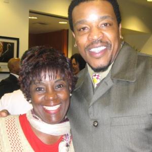 CeCelia Antoinette & Russell Hornsby at the Nate Holden Theatre just before he left to perform in FENCES on Broadway with Denzel Washington & Viola Davis.