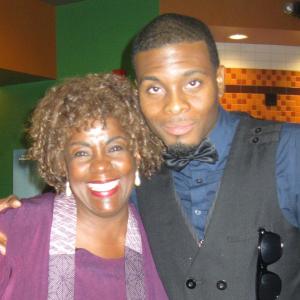 CeCe Antoinette with Kel Mitchell at screening of DANCE FU a film Kel wrote and Cedric the Entertainer directed FUNNY!!!!