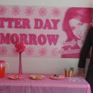 Katy Dore as Sandy Bachmann leader of Better Day Tomorrow an exlesbian group In HeteroSexual Jill