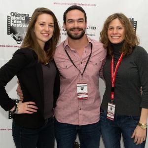 Effie Fradelos far right with cinematographer Carlos Oller and actress Melanie Le Gall opening night at QWFF New York City March 2013