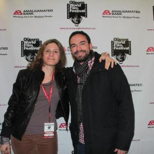 Blooming Road Director Effie Fradelos with Cinematographer Carlos Oller at Queens World Film Festival 2013