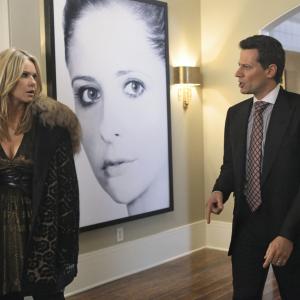 Still of Ioan Gruffudd and Andrea Roth in Ringer (2011)