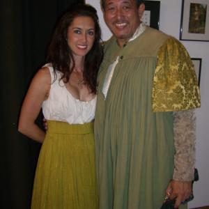 Maile Steele as 'Bianca' in Othello of The Hawaii Shakespeare Festival, and actor Dennis Chun