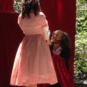 Stage performance of Beauty and the Beast by the California Shakespeare Ensemble