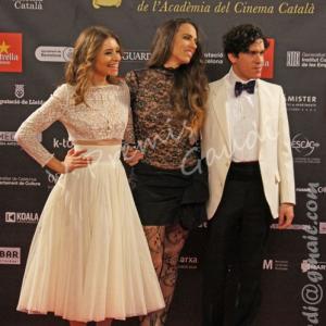 Ariadna Cabrol Eva BasteiroBertoli  Carlos BasteiroBertoli at Gaud Awards 2013 Barcelona Spain
