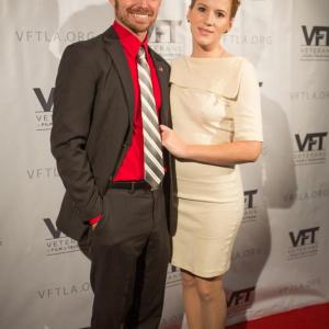 At a Veterans in Film and Television event with Hayley Derryberry.