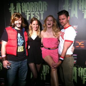 At LA Horror Fest with Hayley Derryberry Jessica Sonneborn and Mark Furini