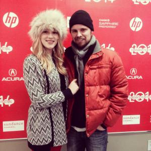 Actress Hayley Derryberry and Paul J Porter at Sundance 2014 for the premiere of Frank