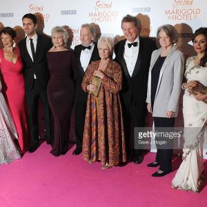 Shazad Latif with the cast of 'The Second Best Exotic Marigold Hotel'.