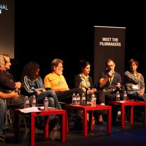 Einar Baldvin (far right) at the Ottawa International Animation Festival 2012 for 'Baboon'