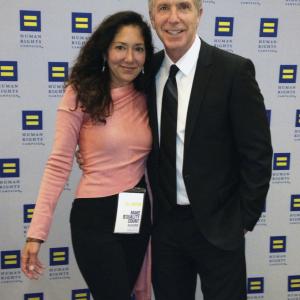 Tom Bergeron & Me working Human Rights Campaign.
