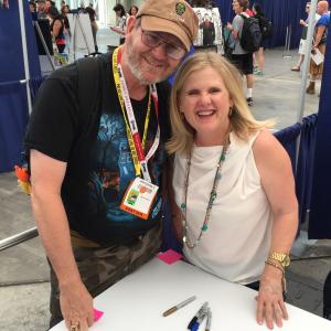 Gregory Schmauss with Nancy Cartwright (Voice of Bart Simpson) at the 2015 San Diego Comic-Con.
