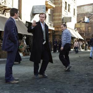 Still of Christian Bale and Christopher Nolan in Prestizas (2006)