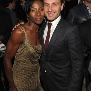 The Walking Dead Premiere Jeryl Prescott Sales and Andrew Lincoln