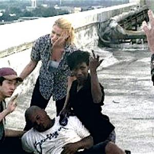 The Walking Dead, Glenn (Steven Yeun), Andrea (Lauren Holden), T-Dog (IronE Singleton), and Jacqui (Jeryl Prescott Sales)