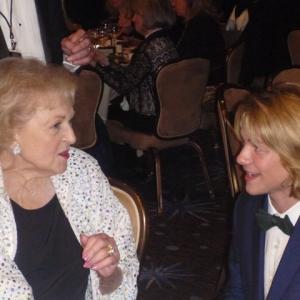 Betty White and Lou Wegner at the American Humane Association Hero Dog Awards in Beverly Hills.