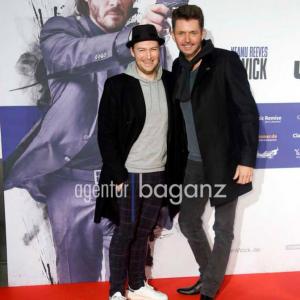 Martin Stange (left) attends a special preview of the film 'John Wick' on January 16, 2015 in Berlin, Germany.