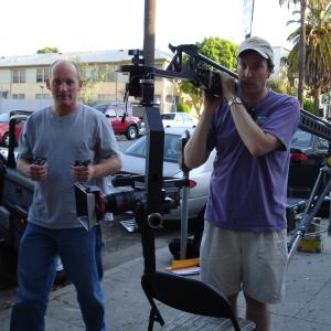 The Treasure of the Sierra Nevada On location in Hollywood California from left to right DP Schuyler Johnson Director David Hefner