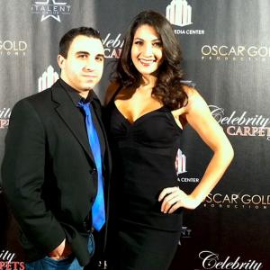Golden Globes Party 2014  Rich Rotella with Andrea Savo in Los Angeles, CA.
