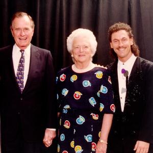 Composer Tad Sisler with President and Mrs George HW Bush