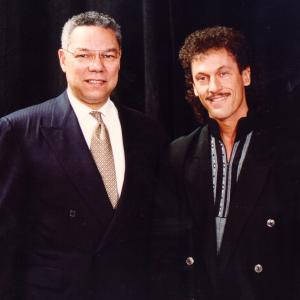 Composer Tad Sisler with Secretary of State General Colin Powell