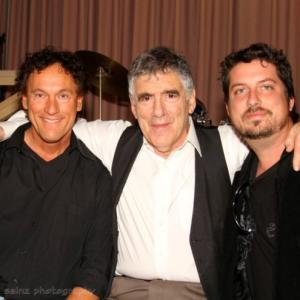 Composers Tad Sisler and Andrew Fraga Jr on set of The Encore Of Tony Duran with Elliott Gould