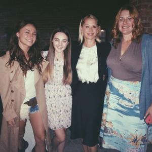 Ava Allan on set of Love Is All You Need with Briana Evigan Katherine LaNasa and Jenica Bergere