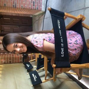 Ava Allan on set of Love Is All You Need