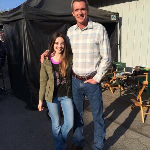 Ava Allan and Neil Flynn on the set of 