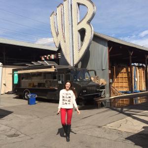 Ava Allan working on the Warner Bros lot for the ABC show 