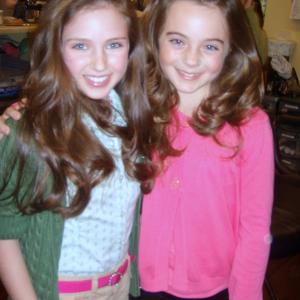 Ava with Ryan Newman from the set of 