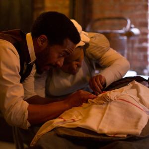 André Holland and Ghana Leigh. The Knick, Season 1 - Episode 3 
