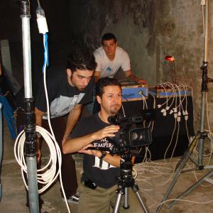 Pablo Ponce de Leon with DP Diego Arias and VFX supervisor and producer Diego Trentuno