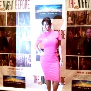 At the premiere of The Night Before