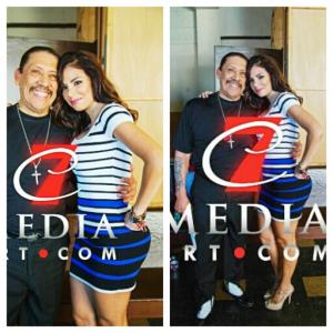 Mariann Gavelo and Danny Trejo shooting No Way Out